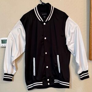 Koman Black and White Bomber Jacket